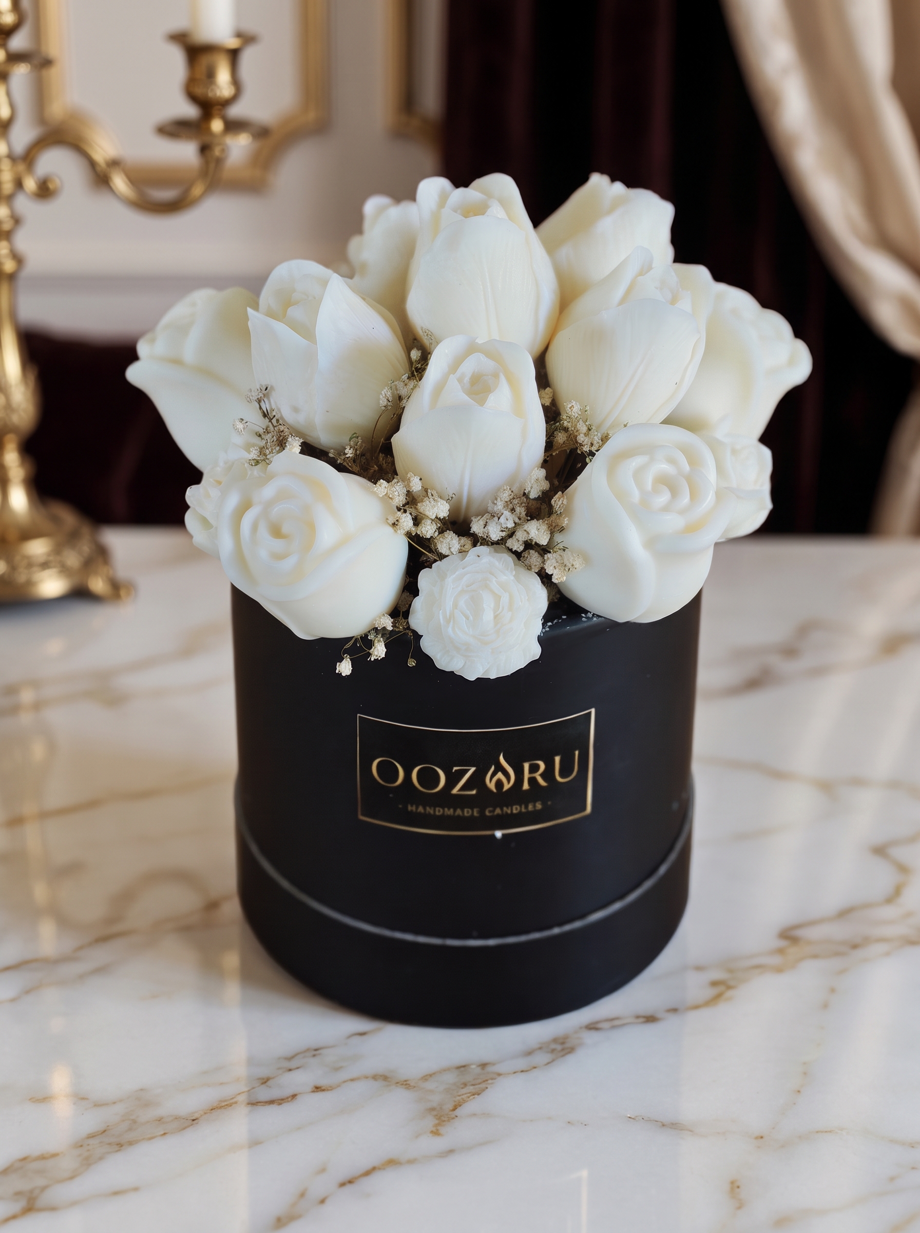 Candle Bouquets - Roses and Tulips